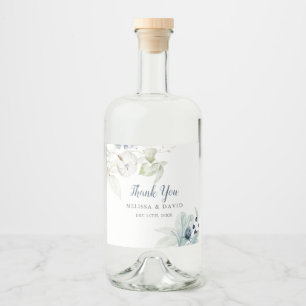 Thème d'hiver romantique Stickers Mariage Merci