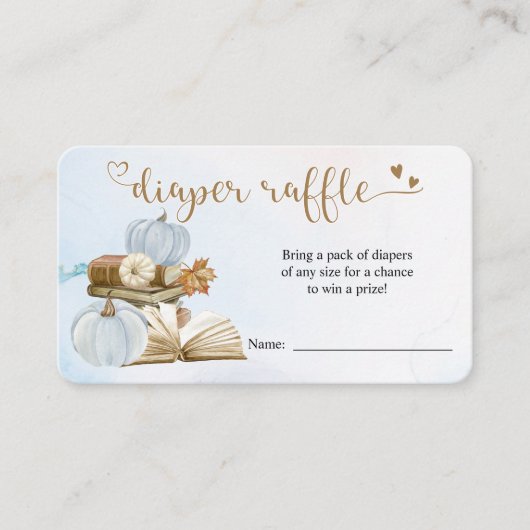 Thème du livre Baby shower Bleu Déchets Carte Raff (Devant)