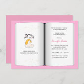 Thème du livre Baby shower Invitation (fille) (Devant / Derrière)