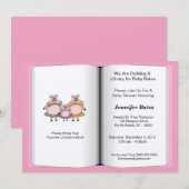 Thème du livre Baby shower Invitation (fille) (Devant / Derrière)