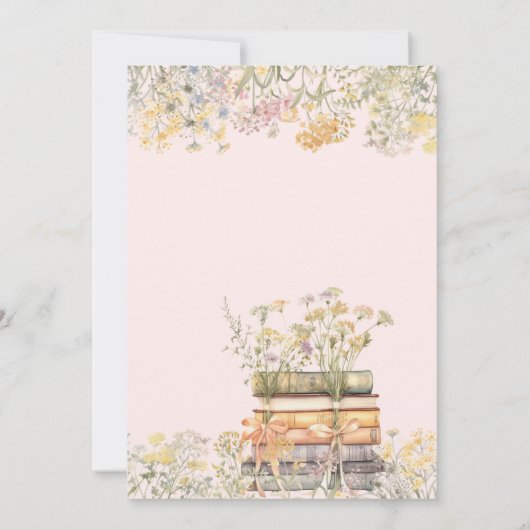 Thème du livre Invitation de douche nuptiale (Dos)