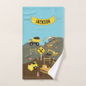 Thème du site des camions de construction (Serviette à main)