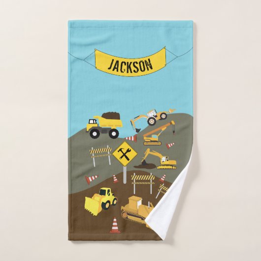 Thème du site des camions de construction (Serviette à main)