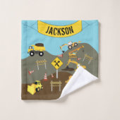 Thème du site des camions de construction (Gant de toilette)