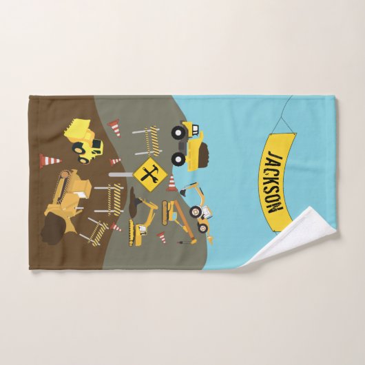 Thème du site des camions de construction (Serviette à main)