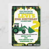 THÈME DU TRACTEUR INVITATION (Devant)