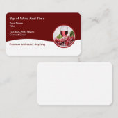 Thème du vin Cartes de visite (Devant / Derrière)