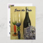 Thème du vin Enregistrer la date Carte postale (Devant / Derrière)