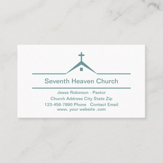 Thème Eglise Moderne Simple Carte de visite (Devant)