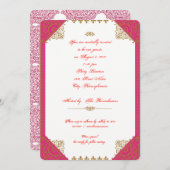 Thème Ethnique Marocain Invitation Anniversaire (Devant / Derrière)