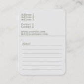 Thème Fleur - Carte de visite (Dos)