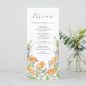 Thème Fleur sauvage d'aquarelle des menus mariages (Debout devant)