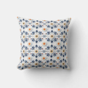 Thème floral de couleur claire sur Coussin