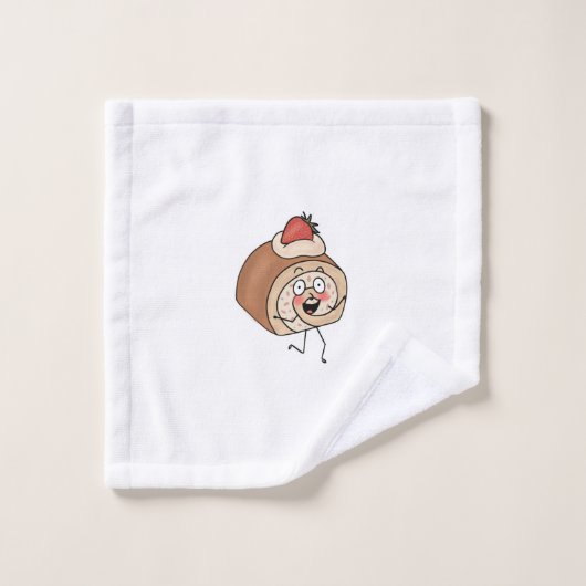 Thème gâteau, conception de gâteau (Gant de toilette)