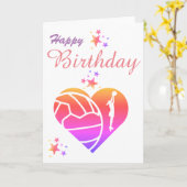 Thème Heart Netball Anniversaire Carte de voeux (Fleur jaune)