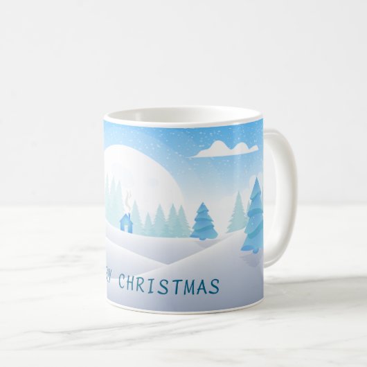 Thème hiver Joyeux Noël classique Mug (Devant droit)