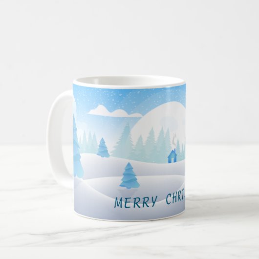 Thème hiver Joyeux Noël classique Mug (Devant gauche)
