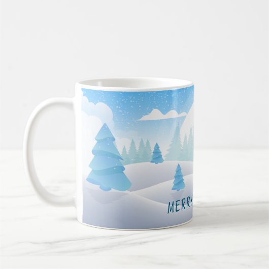 Thème hiver Joyeux Noël classique Mug (Gauche)