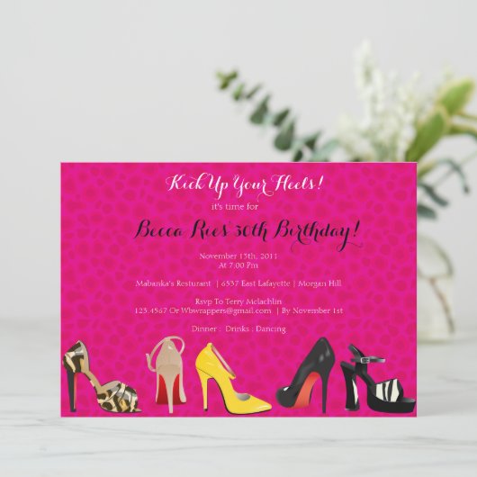 THEME Invitation - Birthday of om het even welke g Kaart (Staand voorkant)