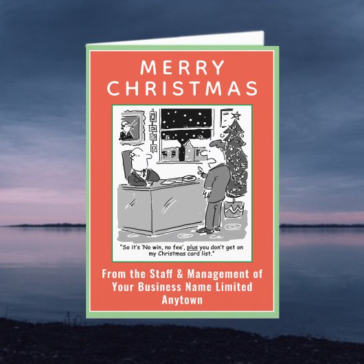 Thème juridique amusant avec carte de Noël à code