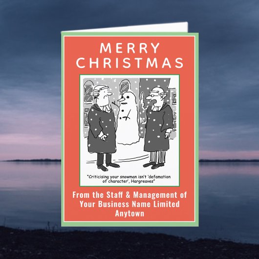 Thème juridique amusant avec carte de Noël à code