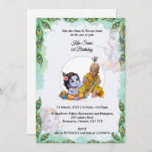 THÈME KRISHNA INVITATION ANNIVERSAIRE (Devant / Derrière)