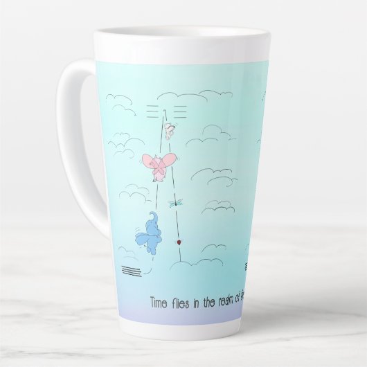 Thème Latte Mug TOF avec texte personnalisé (Angle gauche)