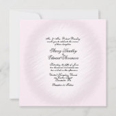 Thème Mariage à vélo Invitation rose (Dos)