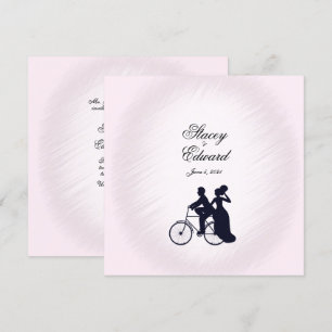 Thème Mariage à vélo Invitation rose