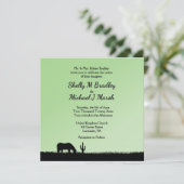 Thème Mariage Occidental Invitation verte (Debout devant)