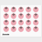 Thème Mariage Parisien - Autocollant Rond (Feuille)