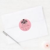 Thème Mariage Parisien - Autocollant Rond (Enveloppe)