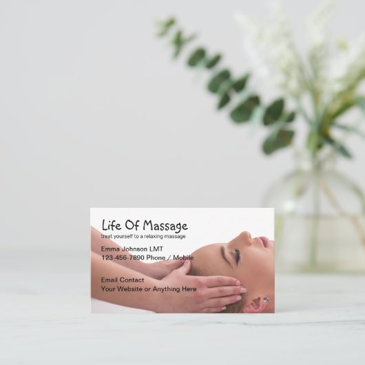 Thème Massage Carte de visite Design moderne (Debout devant)