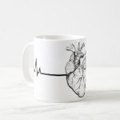 Thème Médicale - Rythme cardiaque Mug (Devant gauche)