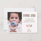 Thème Merci Carte photo de crème glacée (Devant)