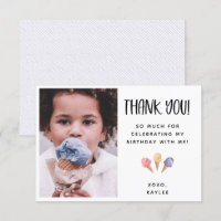 Thème Merci Carte photo de crème glacée