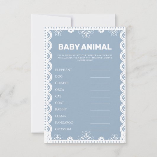 Thème mexicain Baby Name baby shower carte de jeu (Devant)