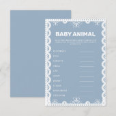 Thème mexicain Baby Name baby shower carte de jeu (Devant / Derrière)
