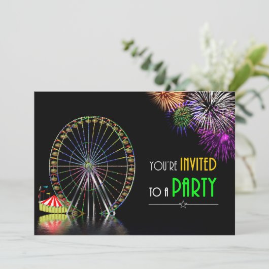 THÈME MULTIBUT ANNIVERSAIRE - INVITATION DE PARTI (Debout devant)