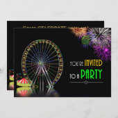 THÈME MULTIBUT ANNIVERSAIRE - INVITATION DE PARTI (Devant / Derrière)