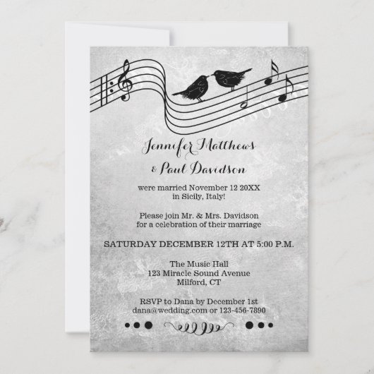 Thème musical de publication ou invitation photo a (Devant)