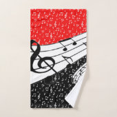 Thème musical noir et rouge (Serviette à main)