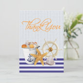 Thème Nautique Cartes de remerciements (Debout devant)