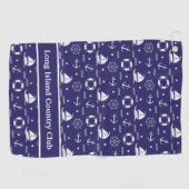 Thème nautique Country Club Custom Golf Serviette (Horizontal)