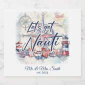 Thème nautique Étiquette de nourriture et de boiss (Étiquettes simples)