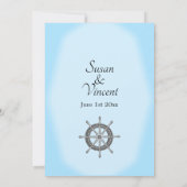 Thème nautique Faire-part de mariage Bleu (Dos)