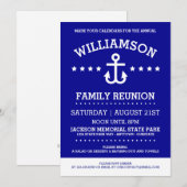 Thème nautique Invitations de réunion de famille (Devant / Derrière)