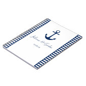 Thème nautique Marine Bleu Blancs Livre d'hôte (Côté gauche)