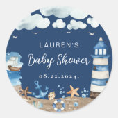 Thème nautique Sticker Marine Round (Devant)