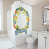 Thème Nautique Thème Noël Wreath Douche rideau (En situation)
